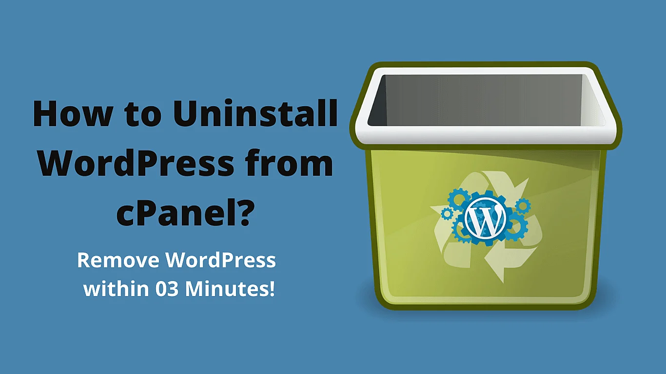 How To Uninstall WordPress From Cpanel? Only 02 Minutes!